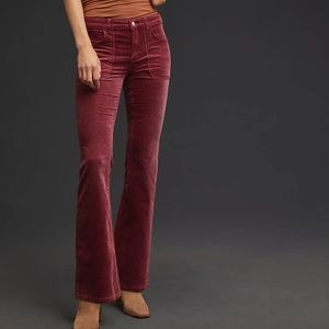 Anthropologie - Icon Flare Corduroy Pants - Petite - NWT - Wine